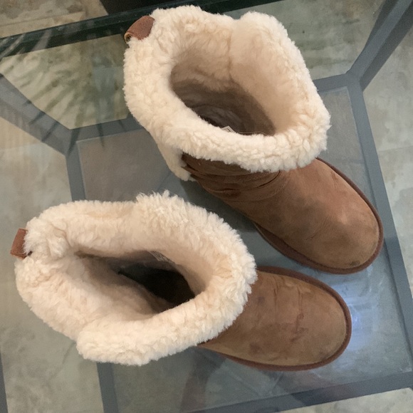 UGG Becket Boots Wool Lined Shearling Mid-Calf Moto 1005380 - Picture 6 of 14